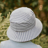 Classic Bucket Sun Hat - Grey Stripe - Toybox Tales