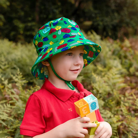 Classic Bucket Sun Hat - Blocks - Toybox Tales