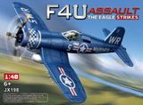 F4U Corsair 1:48 click build model in dark blue