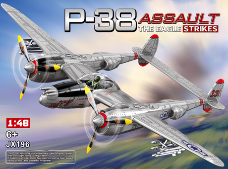 P-38 Lightning 1:48 click build model