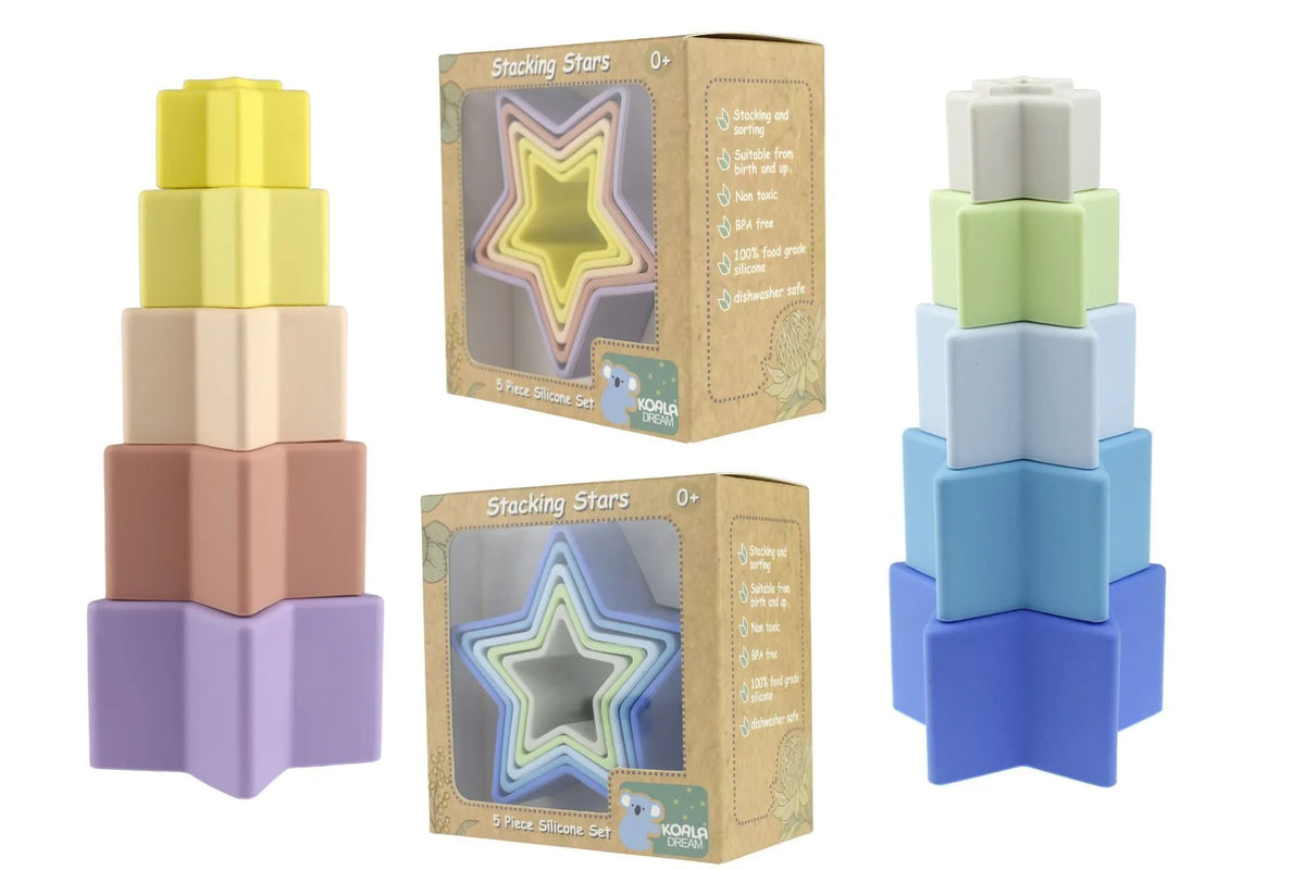 Stacking Stars 5 Piece Silicone Set