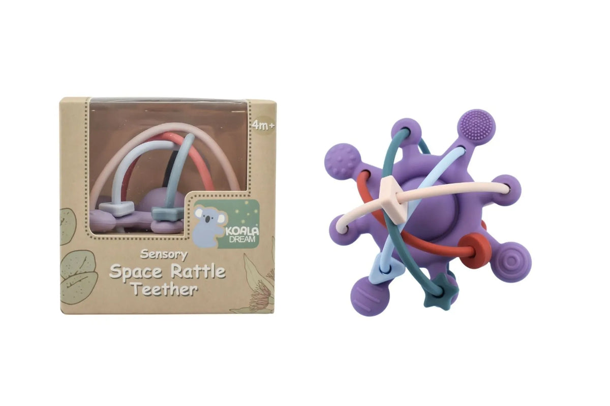 Silicone Sensory Space Rattle Teether - Toybox Tales