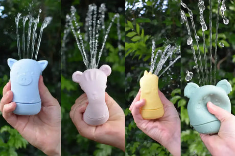 Silicone Brave Beasts Animal Pourers 4 Piece Set- Pastel - Toybox Tales