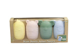 Silicone Brave Beasts Animal Pourers 4 Piece Set- Pastel - Toybox Tales