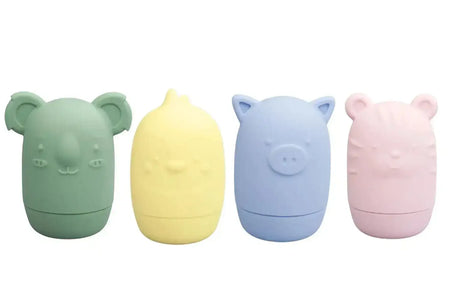 Silicone Brave Beasts Animal Pourers 4 Piece Set- Pastel - Toybox Tales