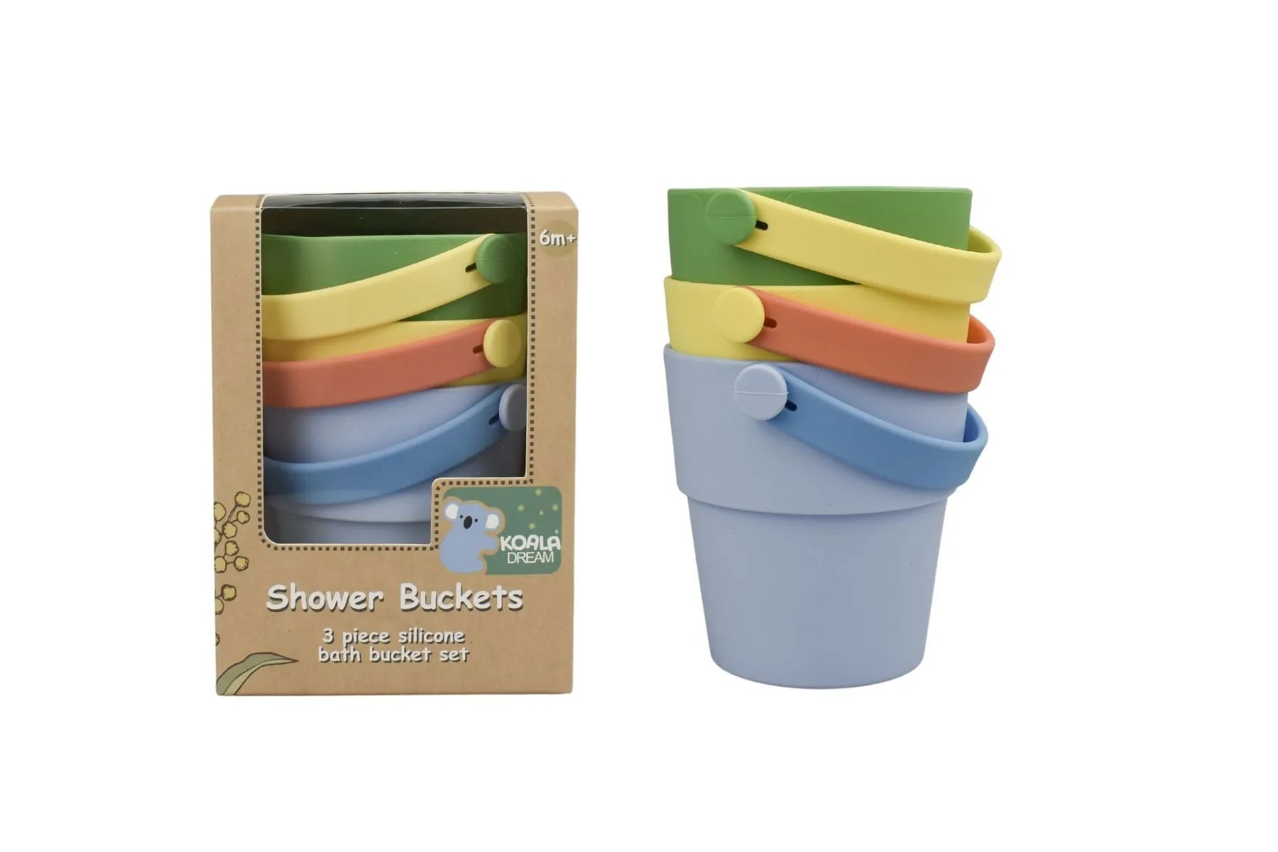 Silicone Shower Buckets 3 Piece Set - Toybox Tales