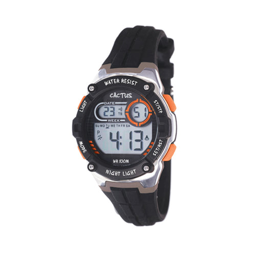 Cactus Watches | Kids Digital Galaxy Watch | Black/Orange