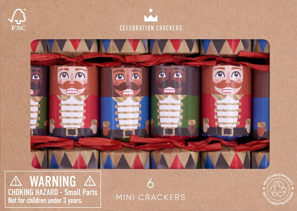 Christmas Crackers | Mini Nutracker | Pack of 6