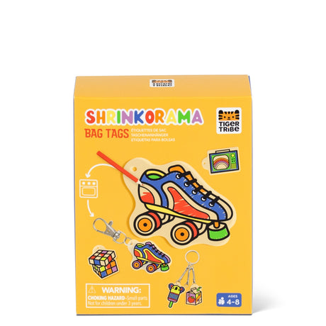 Tiger Tribe Shrinkorama Bag Tags Retro craft kit
