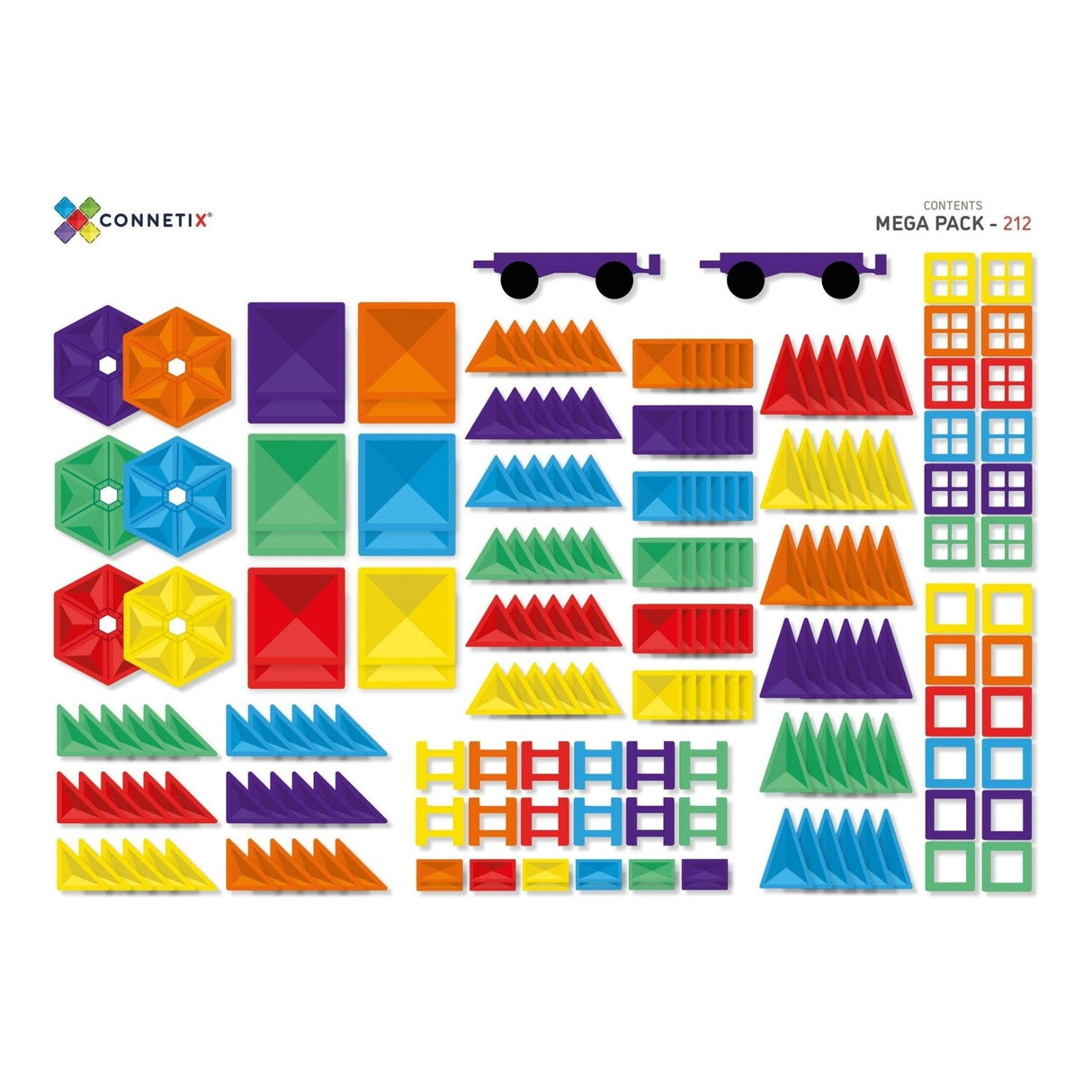 Connetix 212 Piece Mega Pack Rainbow - Toybox Tales