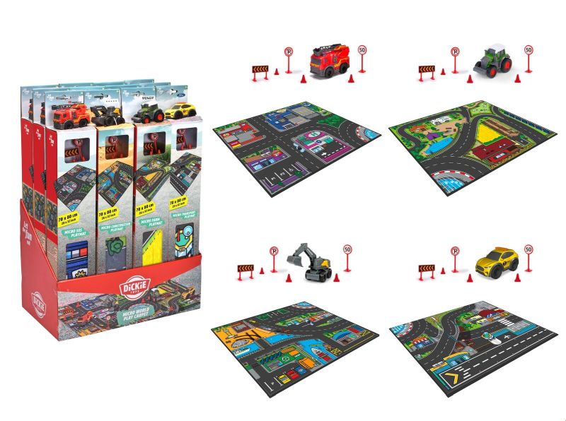Micro World Play Carpet and Vehicle