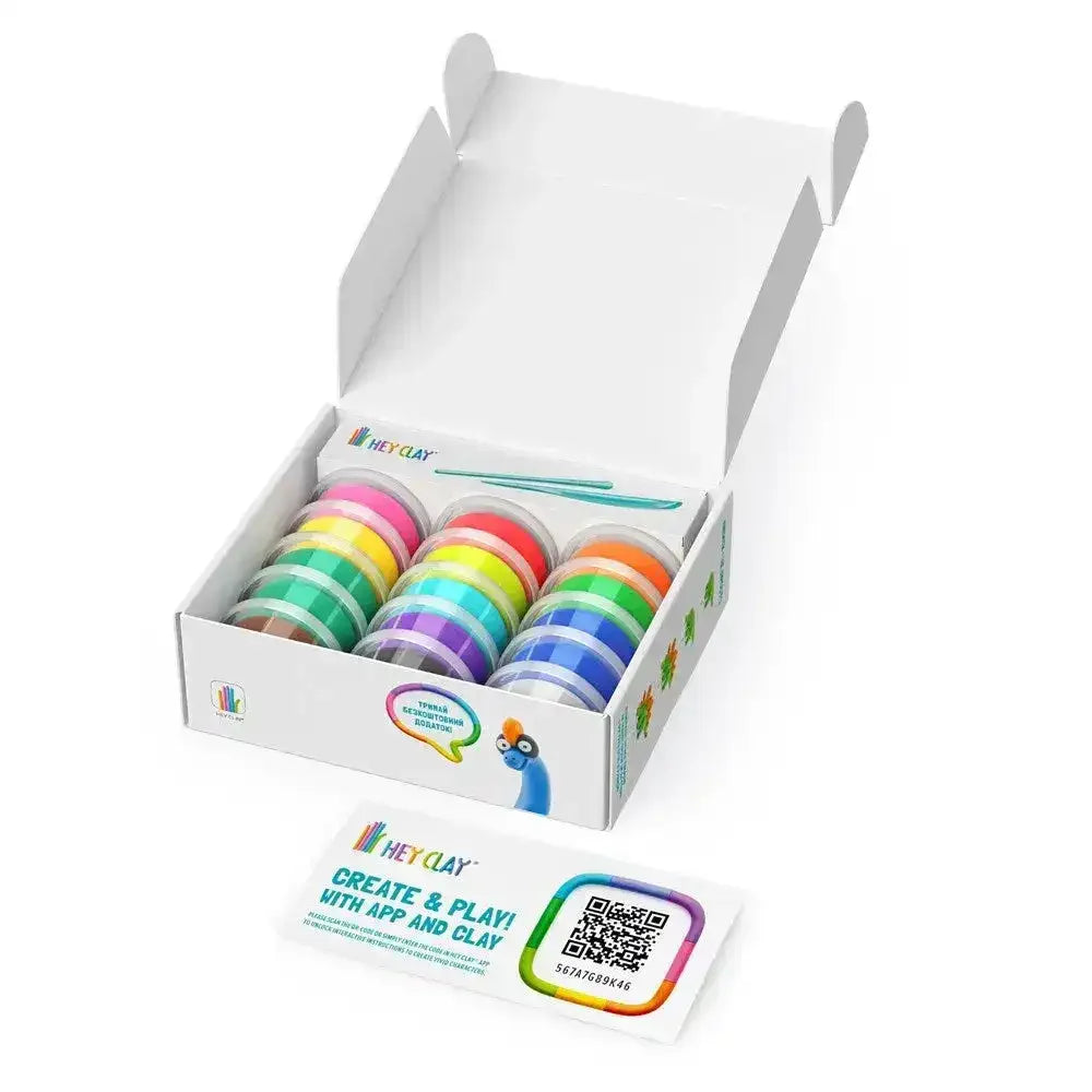 Hey Clay Dino Set (15 Cans) - Toybox Tales