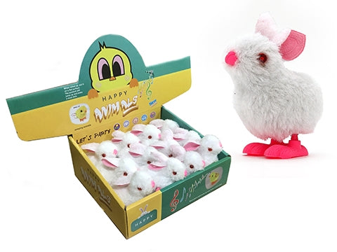 Wind Up Hopping Plush Bunny - Toybox Tales
