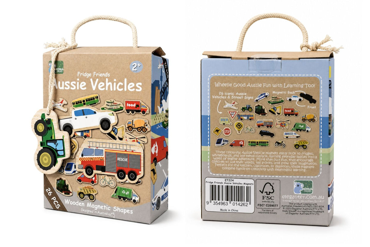 Fridge Friends Aussie Vehicles Magnets 25 Pieces