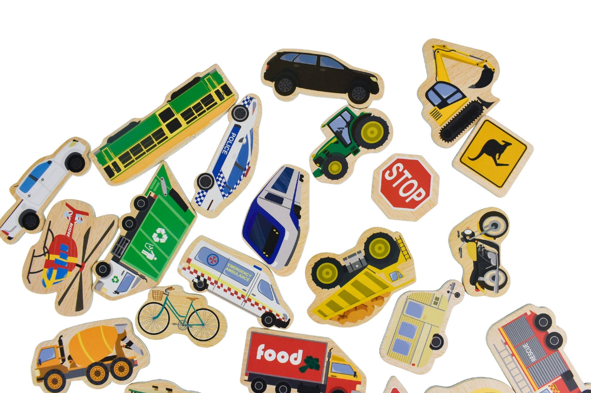 Fridge Friends Aussie Vehicles Magnets 25 Pieces