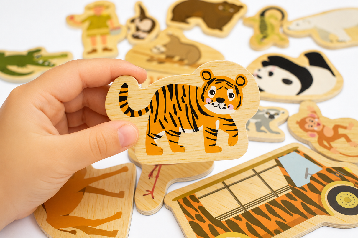 Fridge Friends Zoo Animals Magnets 25 Pieces