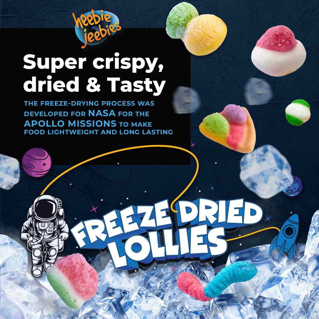 Heebie Jeebies | Freeze Dried Strawberries and Cream Lollies | Large