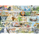 Sun Bears and Sloths puzzle artwork by Val Goldfinch