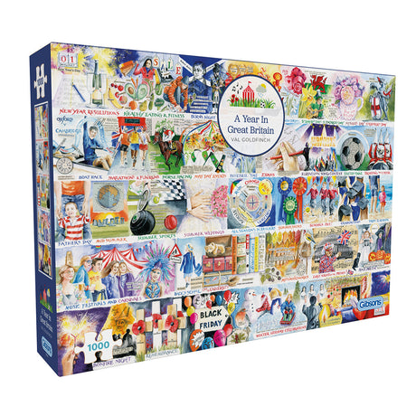 Gibsons A Year in Great Britain 1000 piece jigsaw puzzle box