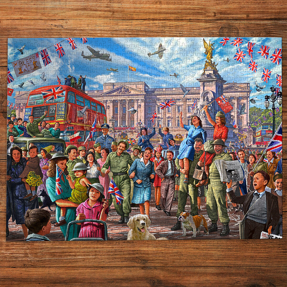 Final Days of War puzzle completed on a wooden table