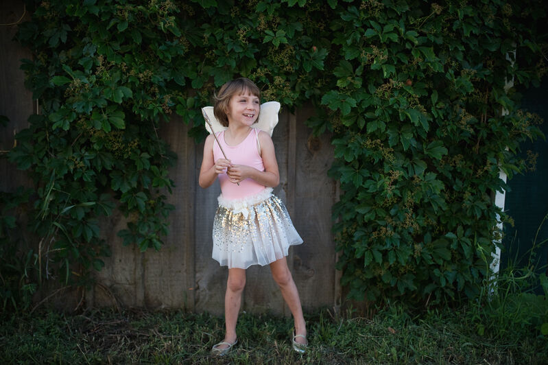 Great Pretenders | Gracious Gold Sequins Skirt, Wings & Wand Set