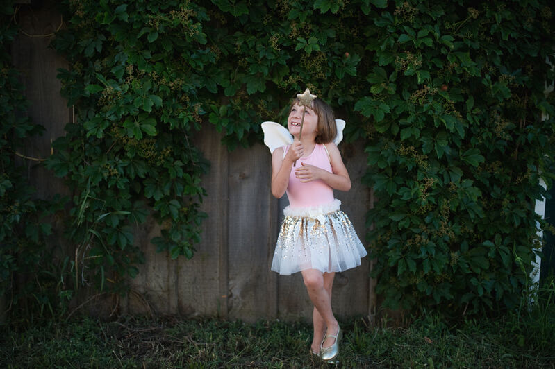 Great Pretenders | Gracious Gold Sequins Skirt, Wings & Wand Set
