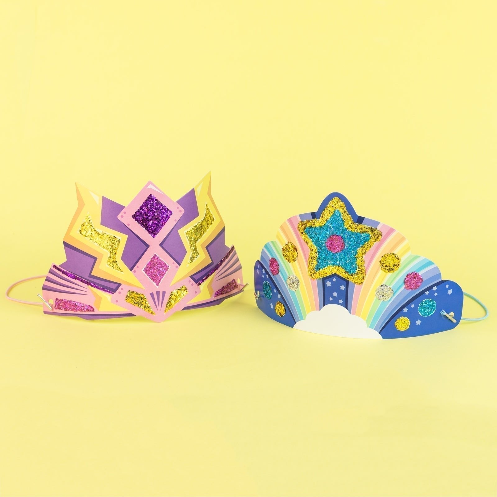 Glitter Goo Crowns - Super Rainbow - Tiger Tribe - Toybox Tales