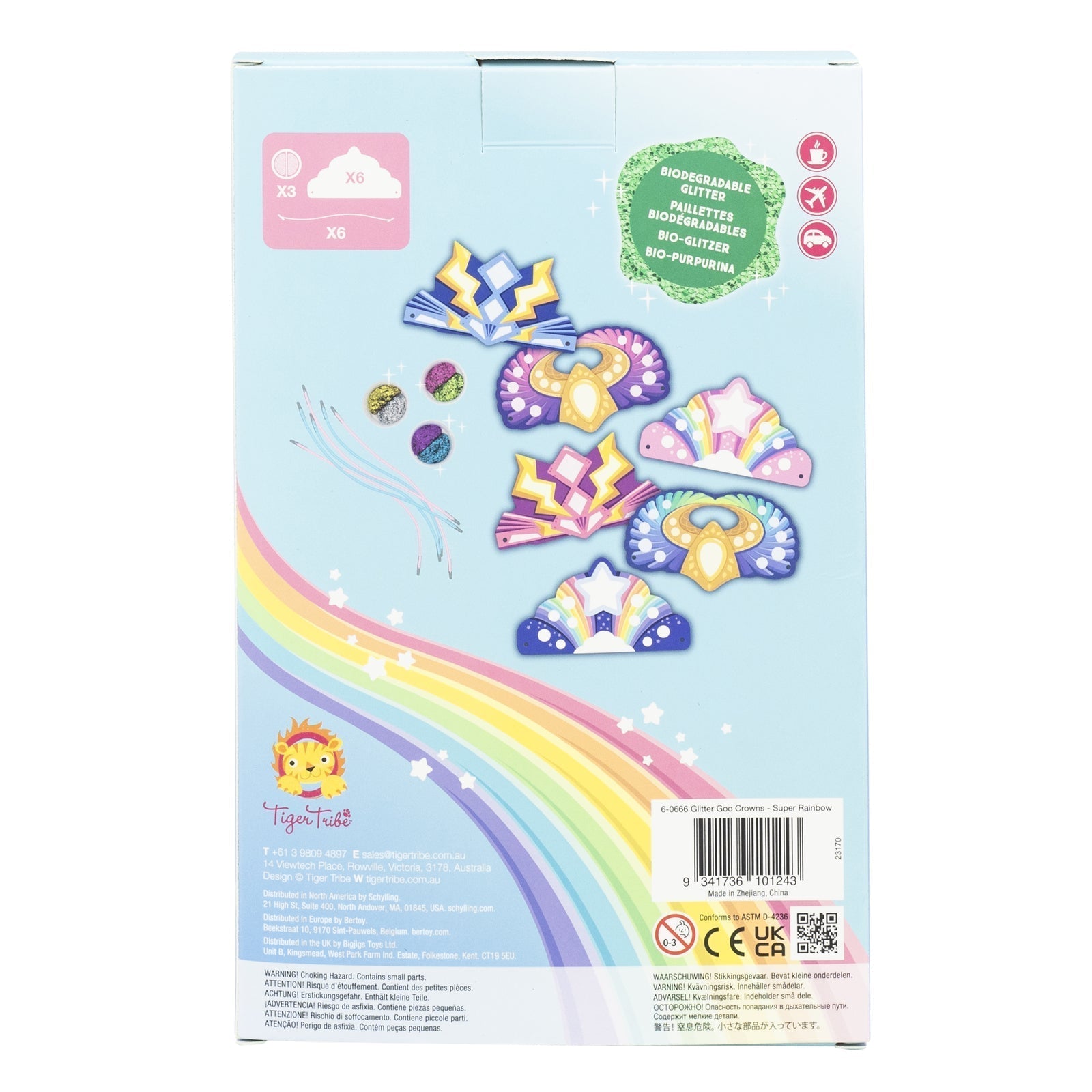 Glitter Goo Crowns - Super Rainbow - Tiger Tribe - Toybox Tales