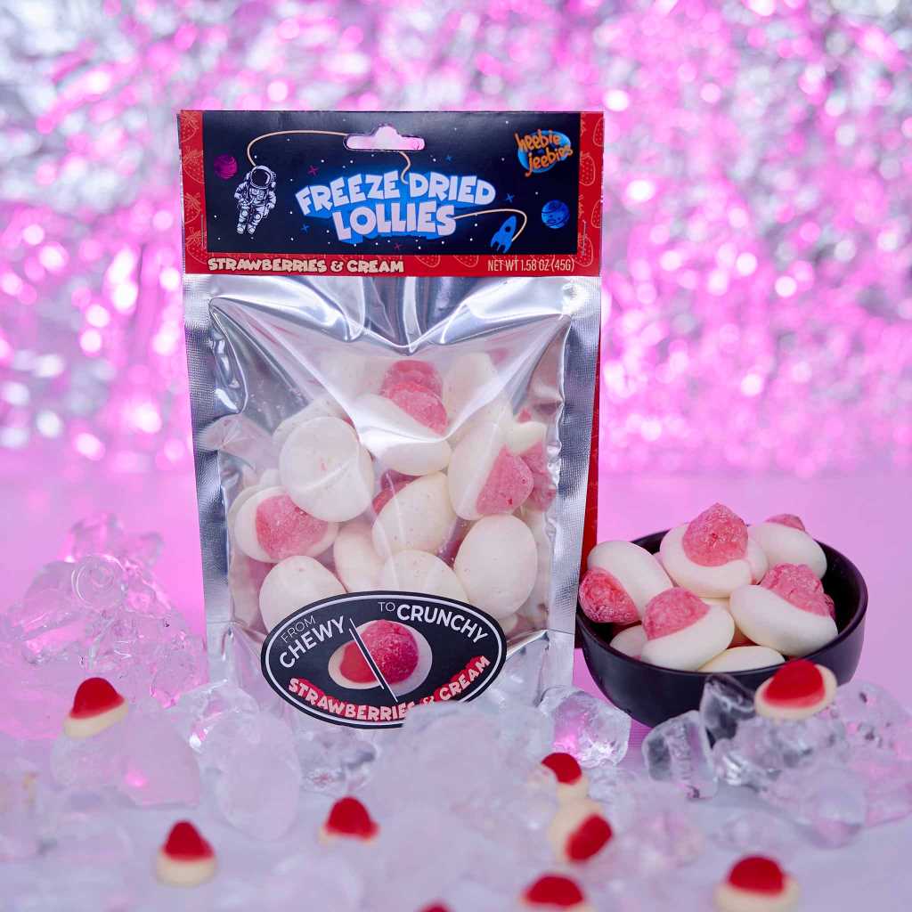 Heebie Jeebies | Freeze Dried Strawberries and Cream Lollies | Large