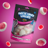 Heebie Jeebies | Freeze Dried Strawberries and Cream Lollies | Large