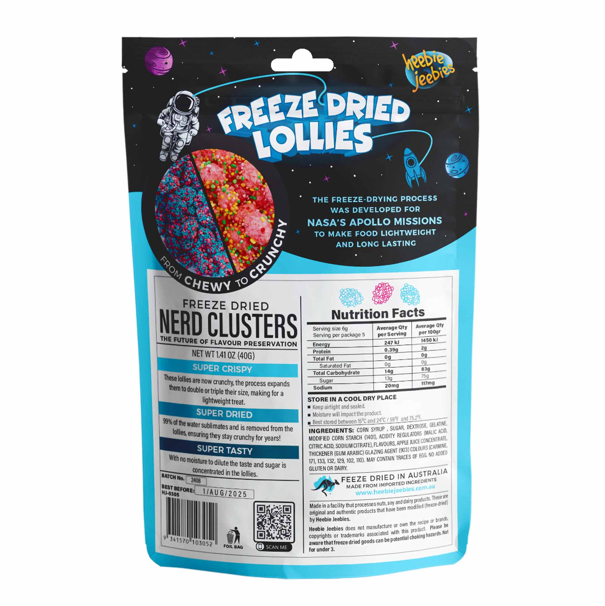 Heebie Jeebies | Freeze Dried Nerd Cluster Lollies | Large