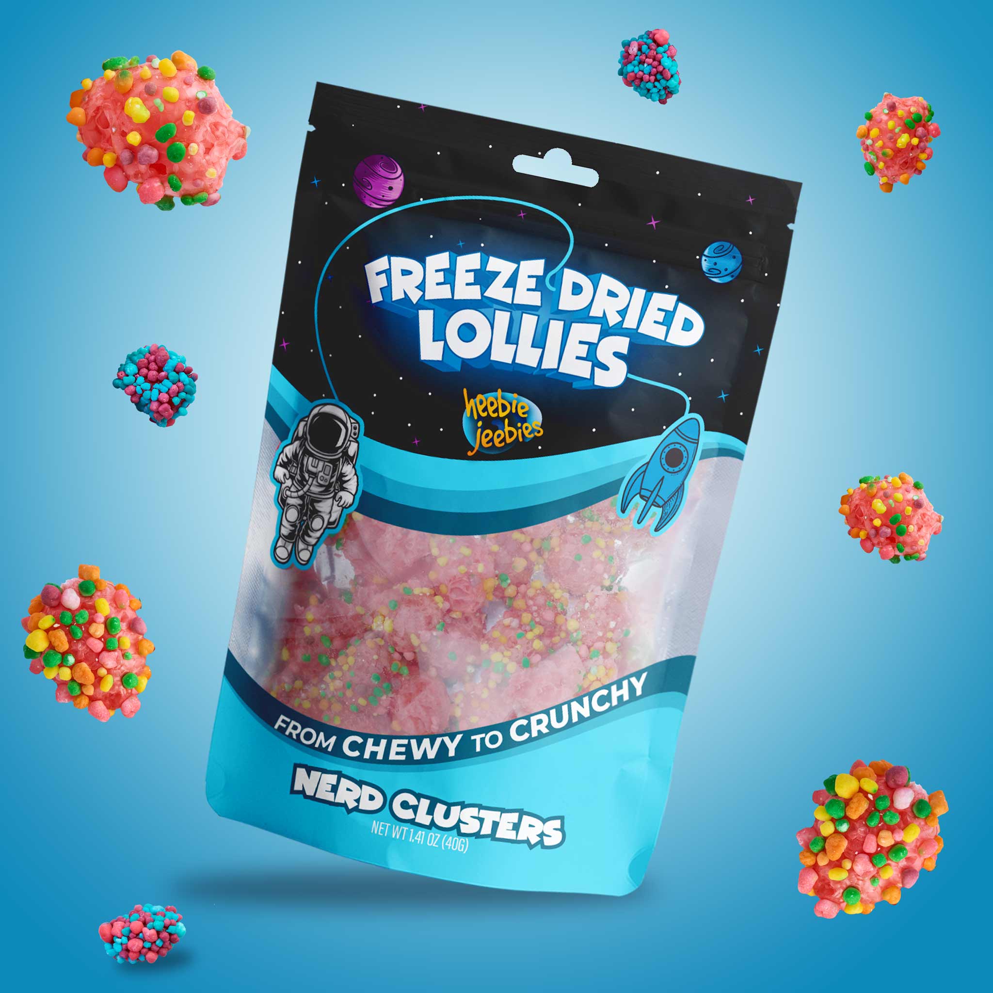 Heebie Jeebies | Freeze Dried Nerd Cluster Lollies | Large