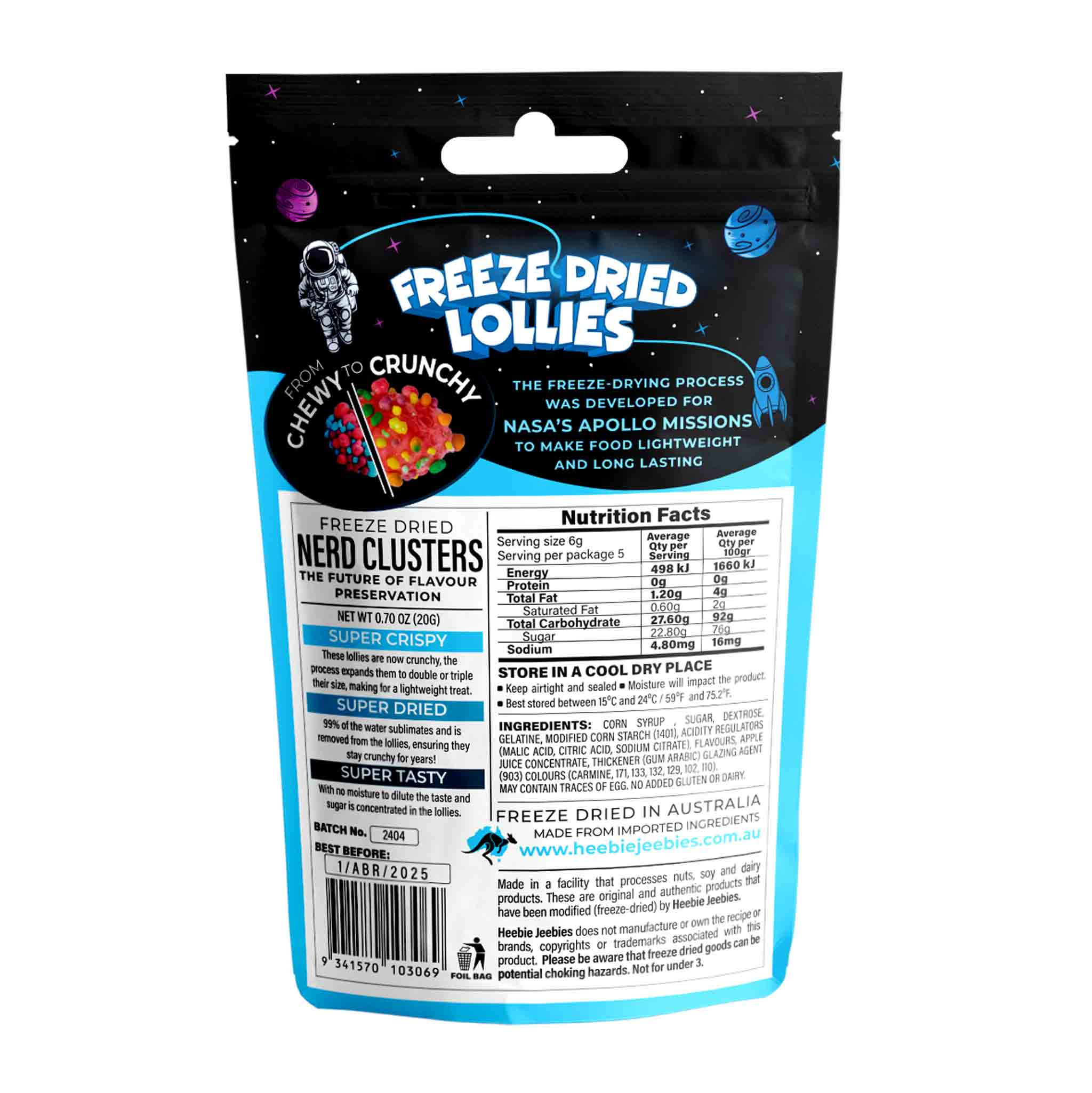 Heebie Jeebies | Freeze Dried Nerd Cluster Lollies | Mini