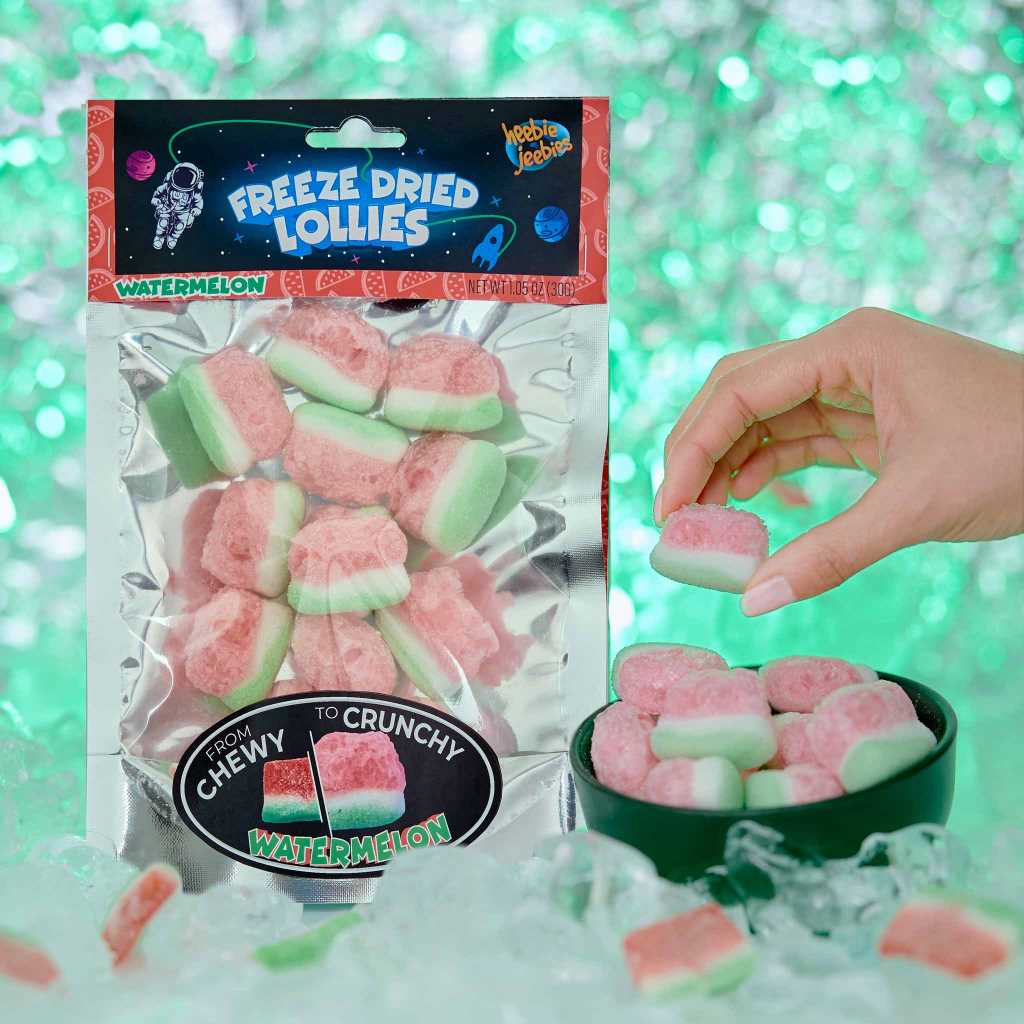 Heebie Jeebies | Freeze Dried Sour Watermelon Lollies | Large