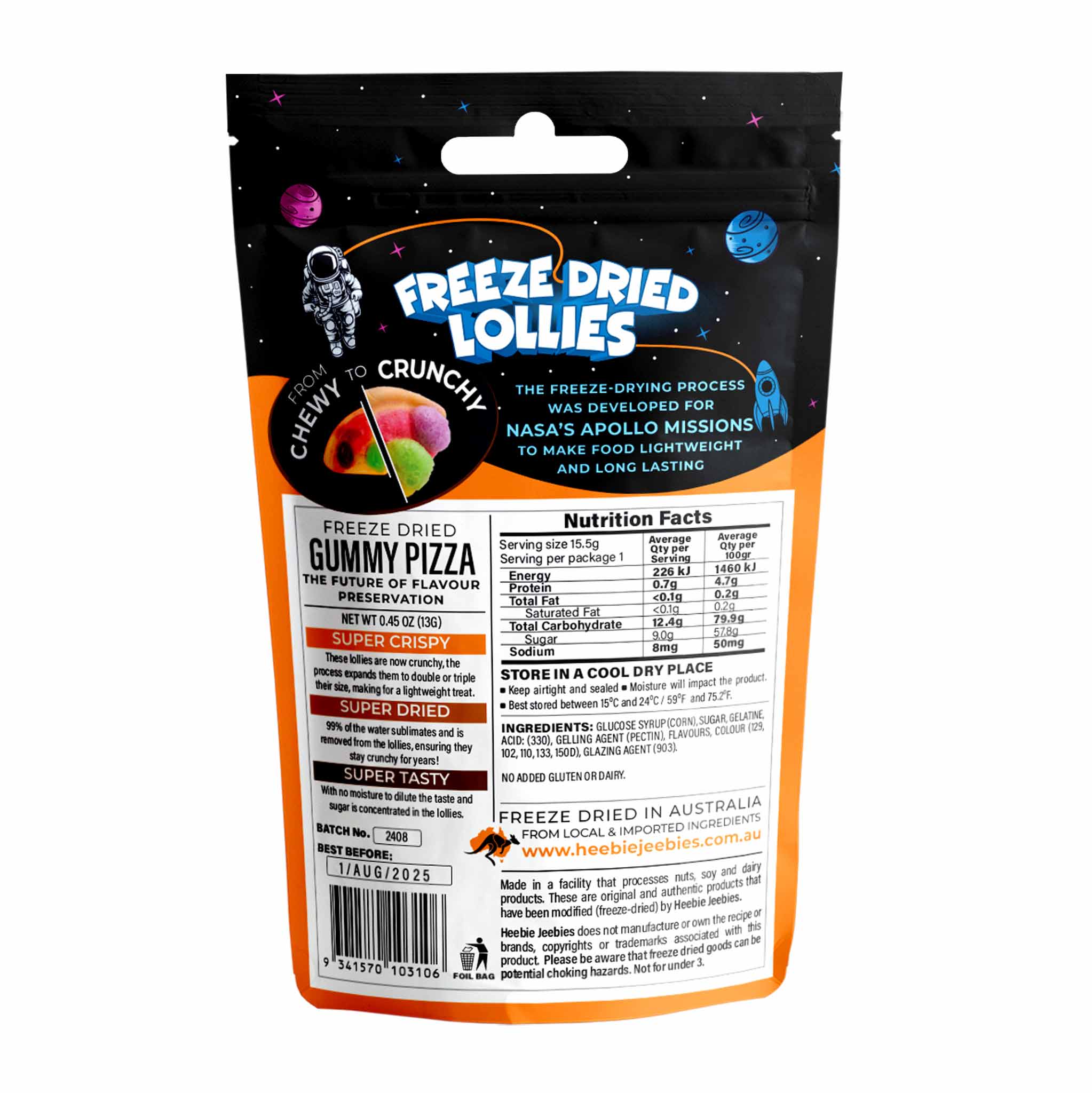 Heebie Jeebies | Freeze Dried Gummy Pizza Lollies | Mini