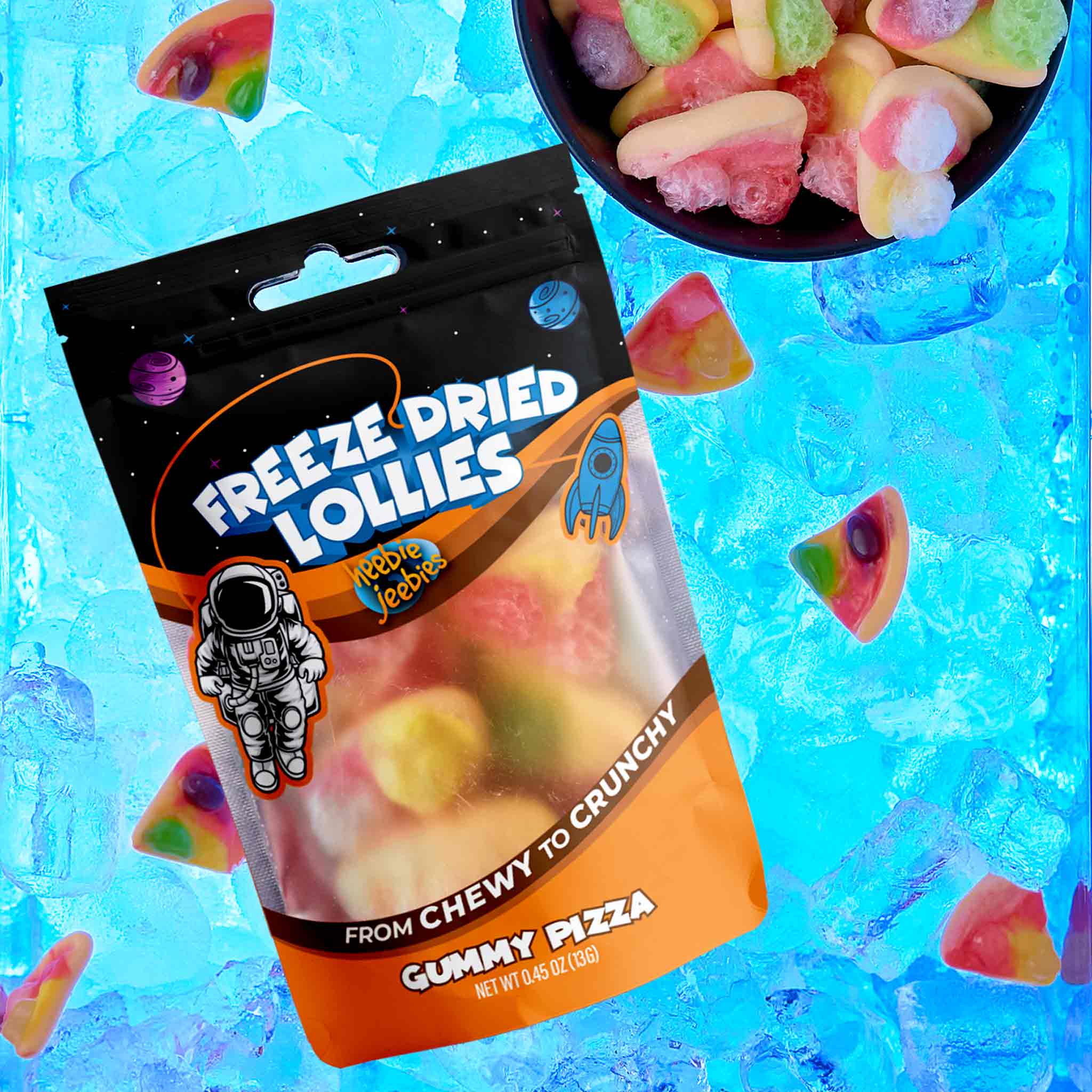 Heebie Jeebies | Freeze Dried Gummy Pizza Lollies | Mini