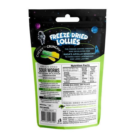 Heebie Jeebies | Freeze Dried Sour Worms Lollies | Mini - Toybox Tales
