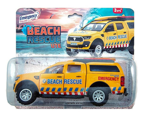 Surf Rescue Ute diecast 1:32 pull back toy in Australian beach patrol livery