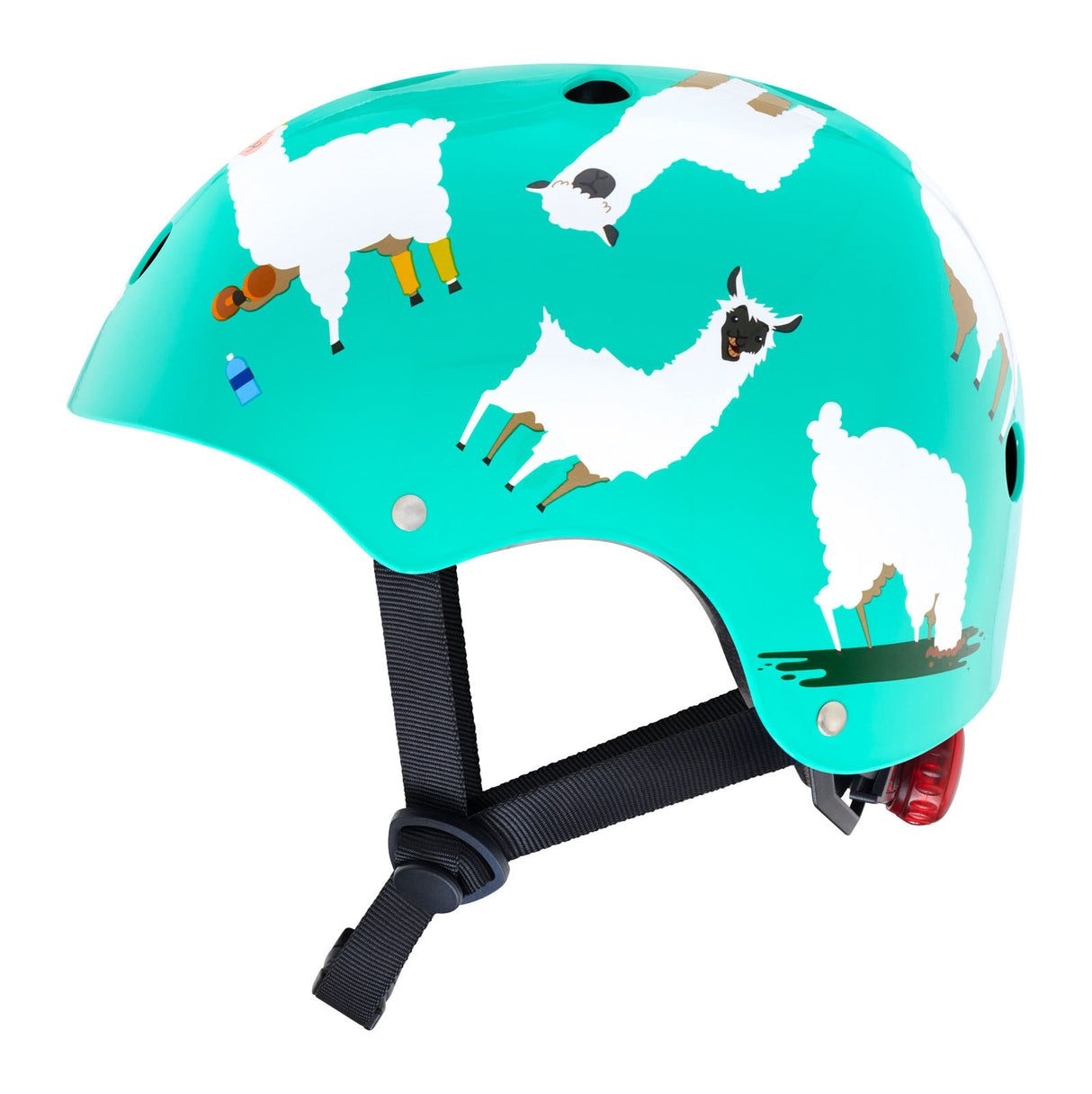 Hornit | Cycle Helmet with LED Light - Llama - Medium