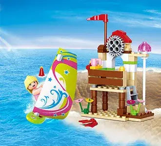 DAMAGED BOX Sluban | Girls Dream Surf Beach 84 Pieces - Toybox Tales