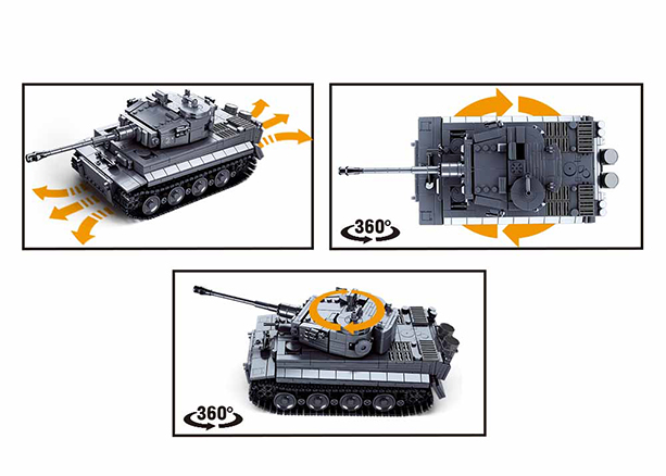 Sluban - Remote Control Panzerkampfwagen Tiger Tank 814Pcs