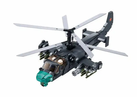 Sluban | Model Bricks | Ka-52S Helicopter Gunship Scale 1:35 913 Pcs - Toybox Tales
