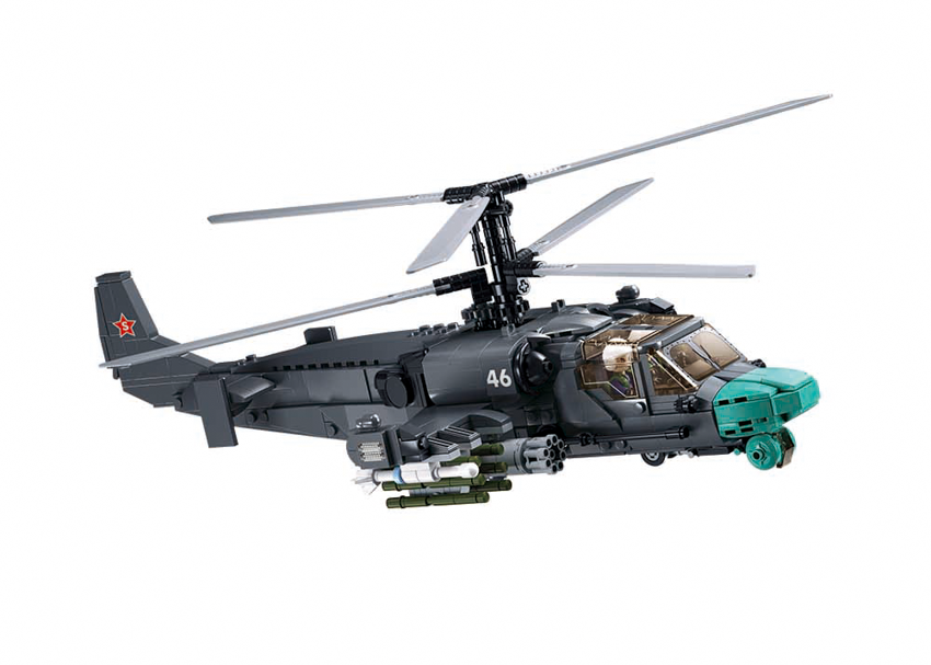 Sluban | Model Bricks | Ka-52S Helicopter Gunship Scale 1:35 913 Pcs