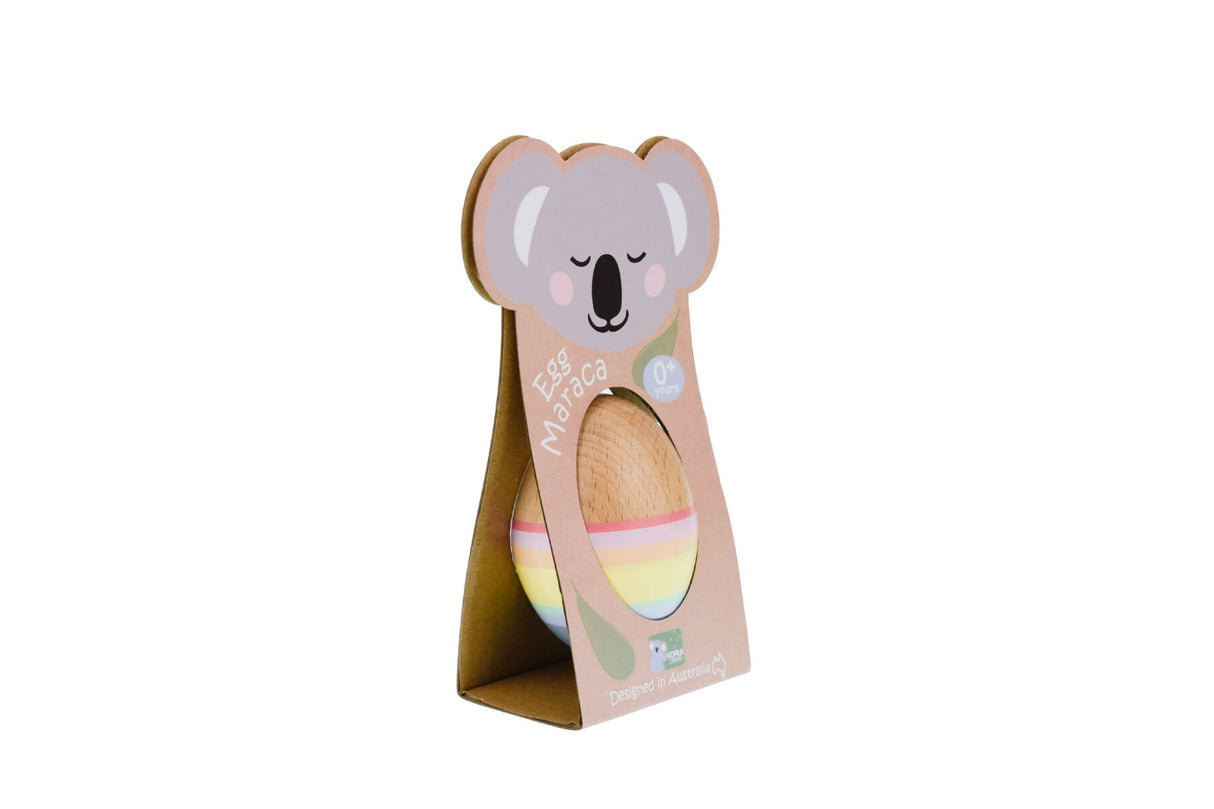 Wooden Rainbow Egg Shaker