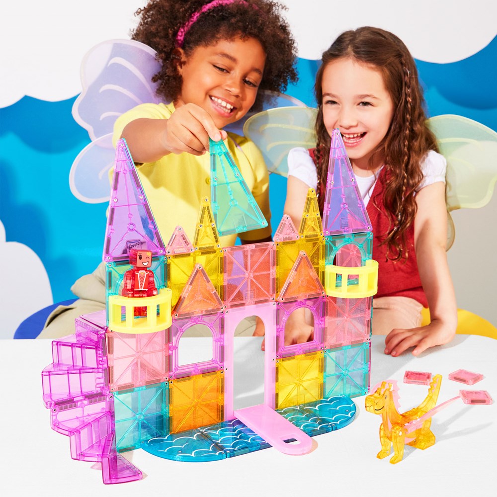 Magna-Tiles - Castle Deluxe + microMAGS 48 Piece Set