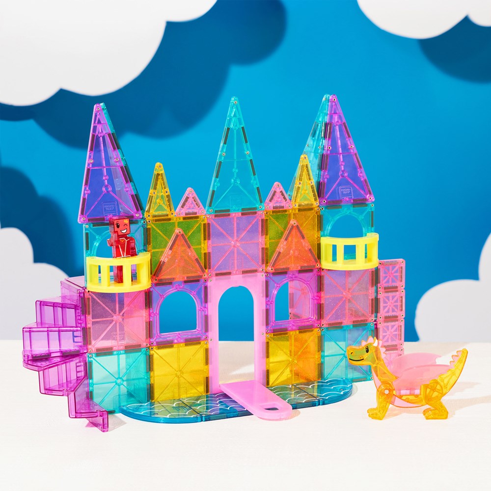 Magna-Tiles - Castle Deluxe + microMAGS 48 Piece Set