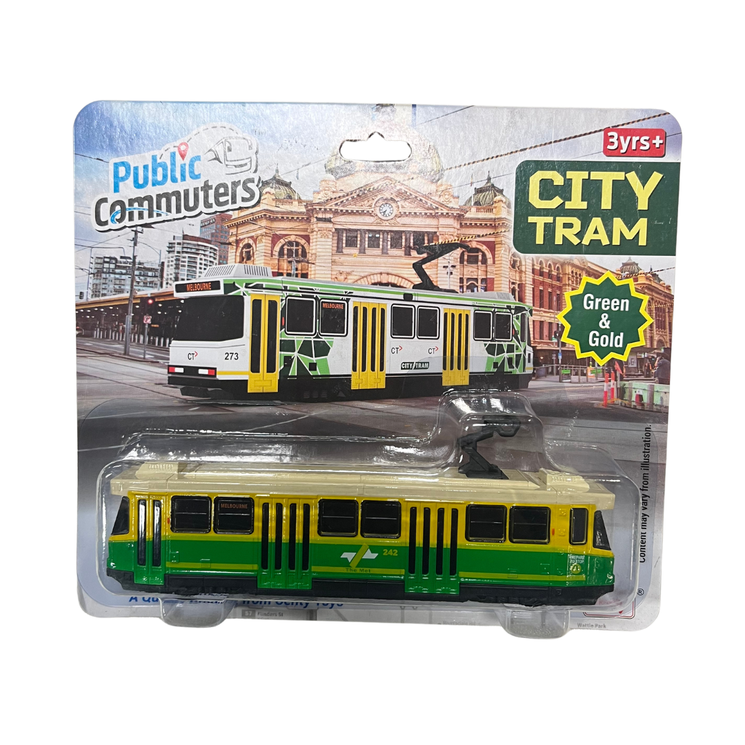 Melbourne City Tram - Green & Gold | Diecast Pull Back