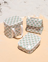 MontiiCo Large Insulated Lunch Bag - Coconut Palms (Ice Pack Included)