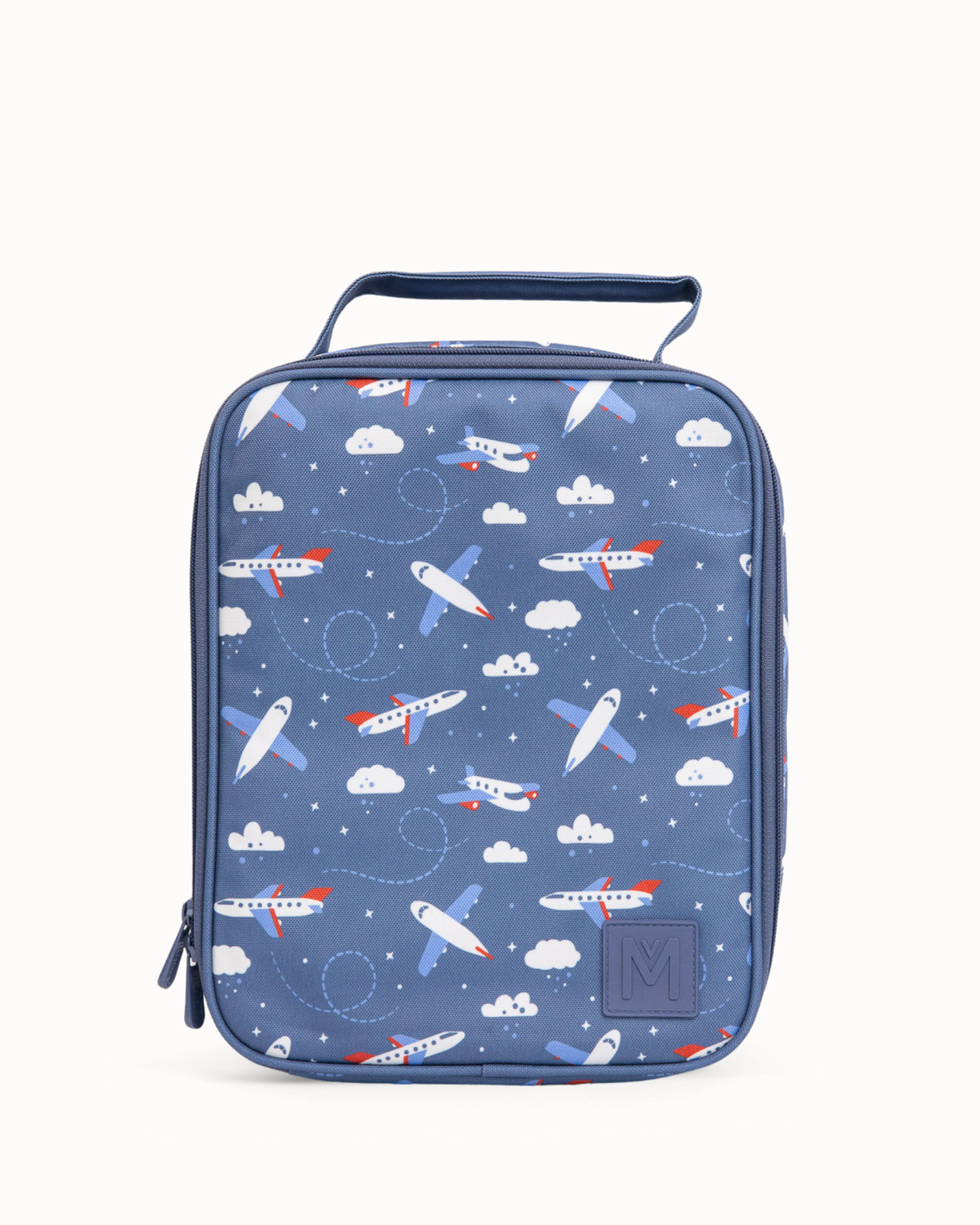 MontiiCo Large Insulated Lunch Bag - Jetset (Ice Pack Included)