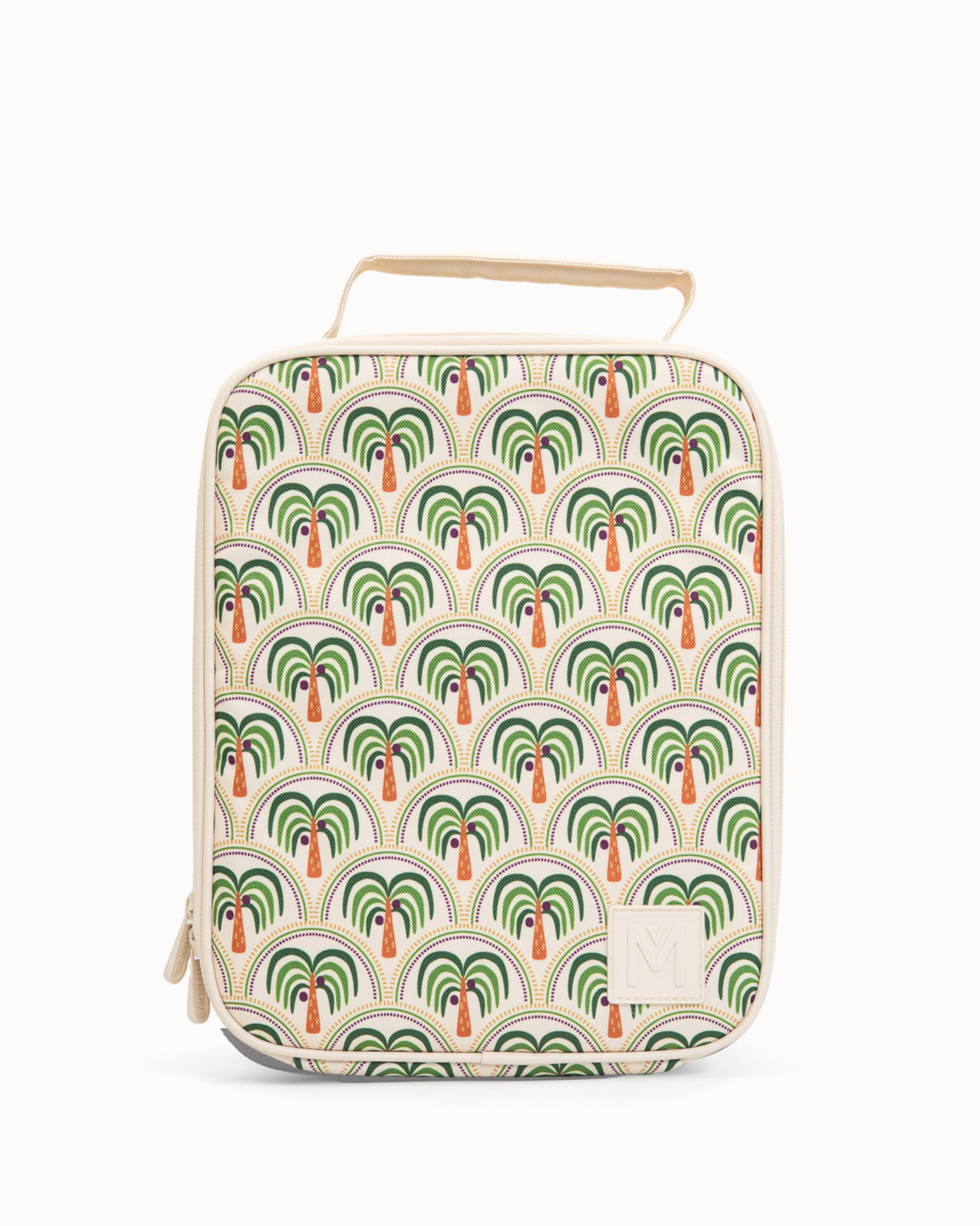 MontiiCo Large Insulated Lunch Bag - Coconut Palms (Ice Pack Included)